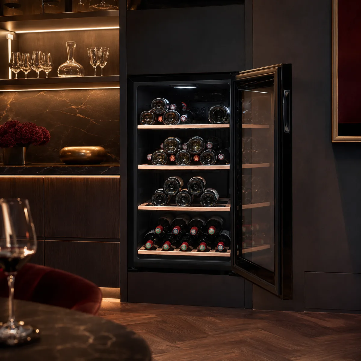 Rose et Bouchon | Cave à vin 52 bouteilles – Stabilité optimale — produit