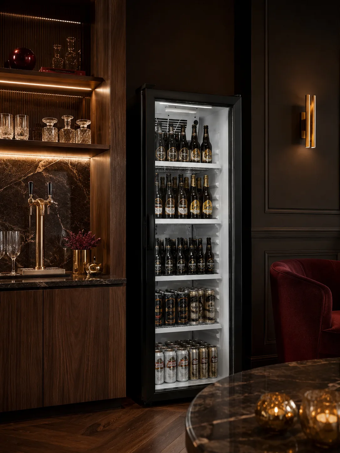 Rose et Bouchon | Frigo à bières – 120 bouteilles, stabilité garantie — produit