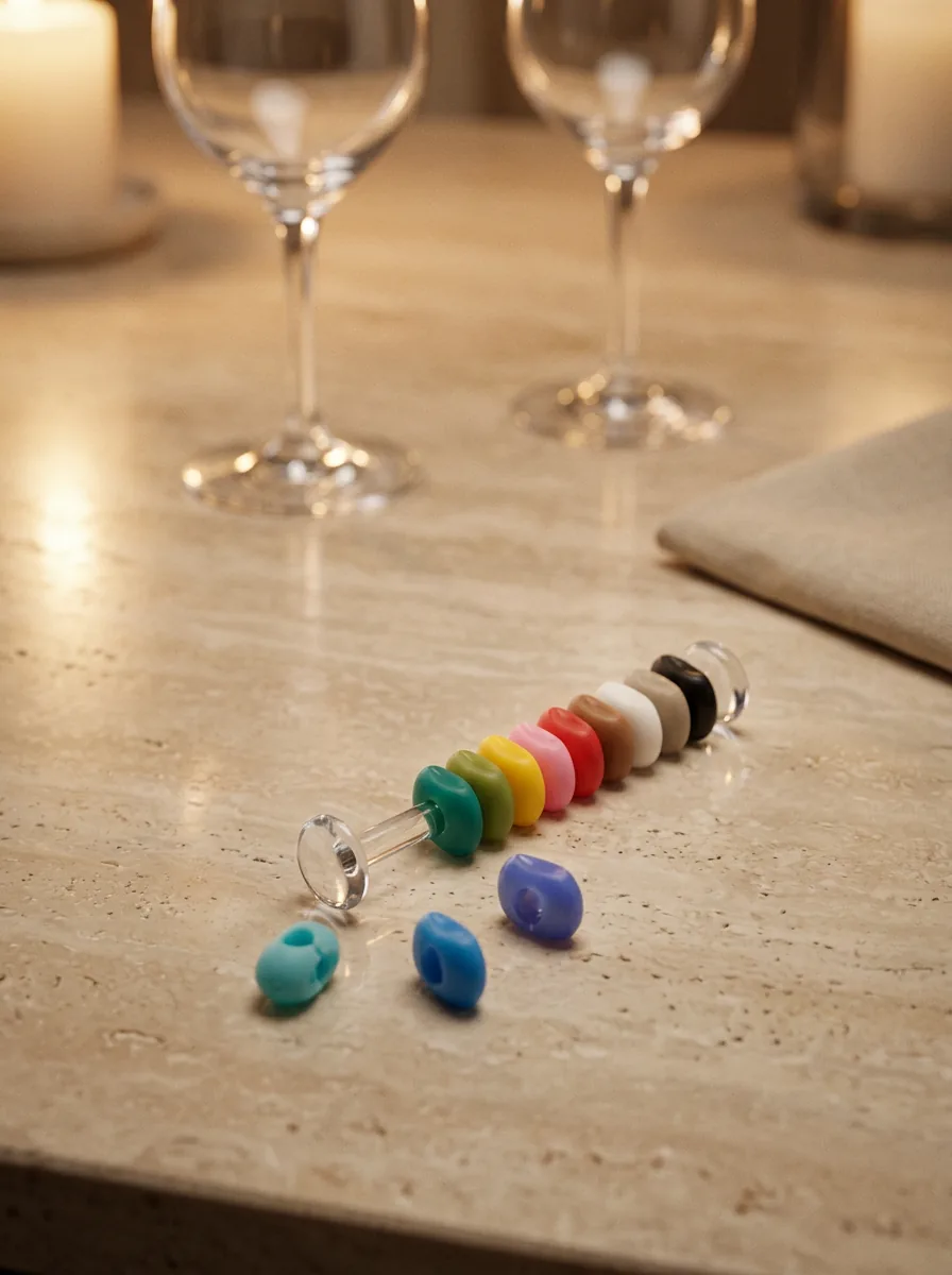 Rose et Bouchon | Set 12 identificateurs de verres – Service pensé — produit