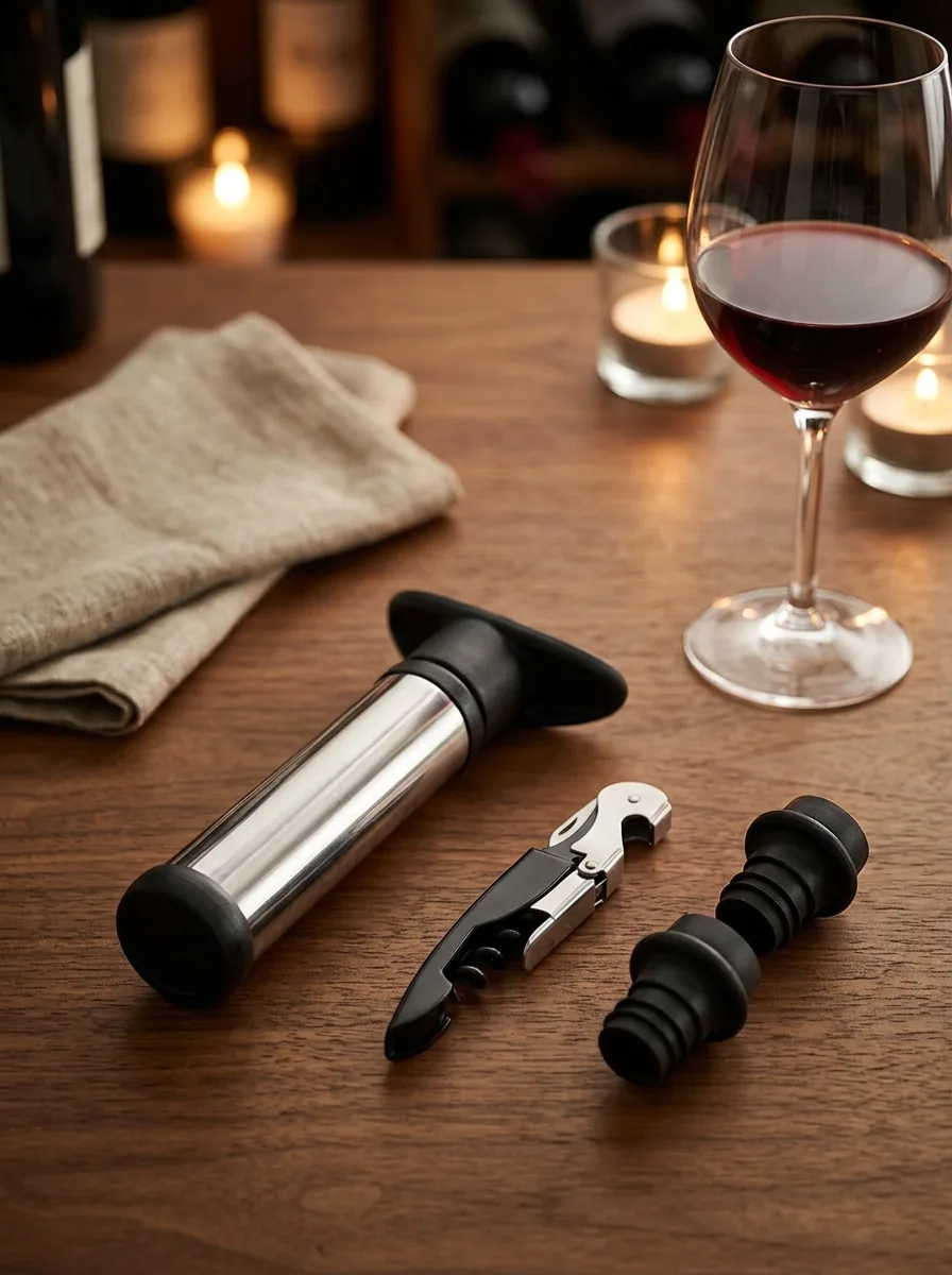 Rose et Bouchon | Set tire-bouchon et pompe – Service du vin maîtrisé — produit